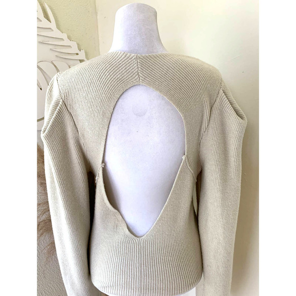 Free People Saffron Sweater Top size Small Cream - Picture 9 of 12